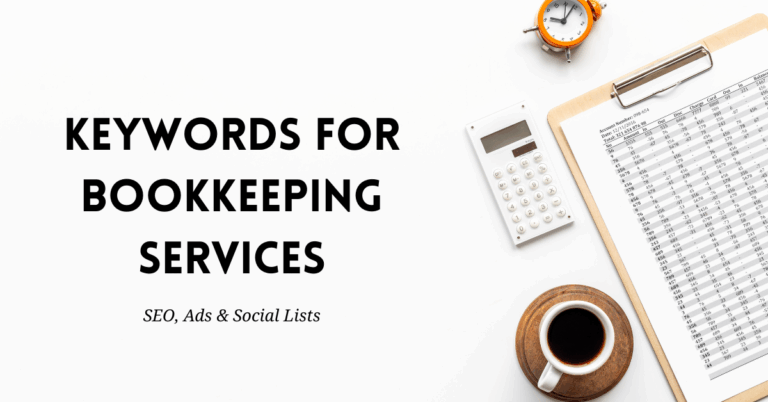 Keywords for Bookkeeping Services