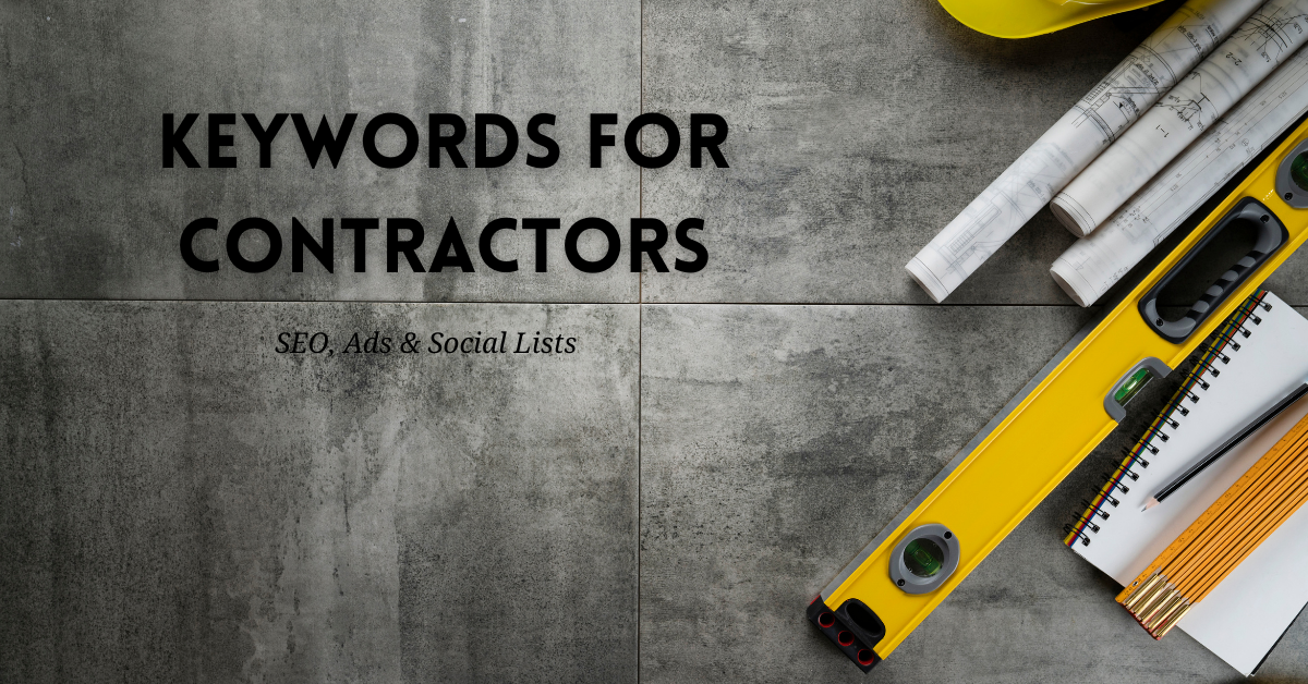 Keywords for Contractors