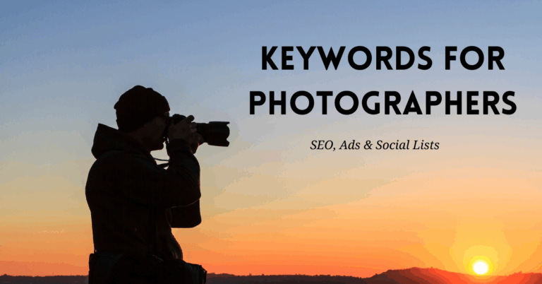 Keywords for Photographers