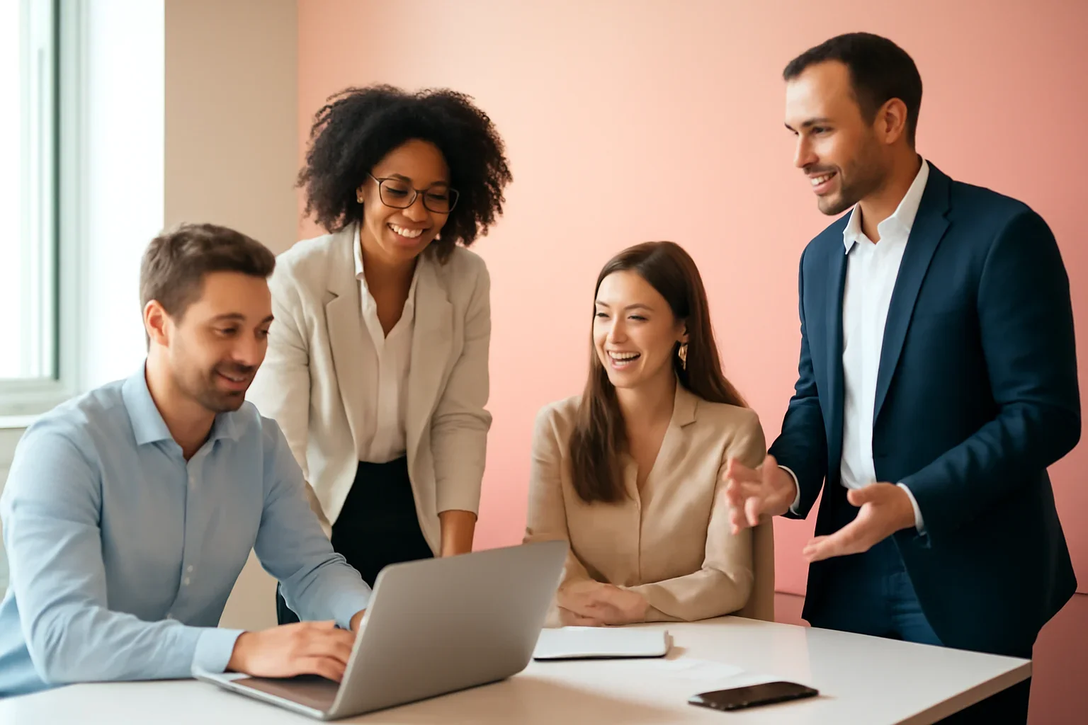 Cansoft team and company story strategy meeting with a modern digital marketing team