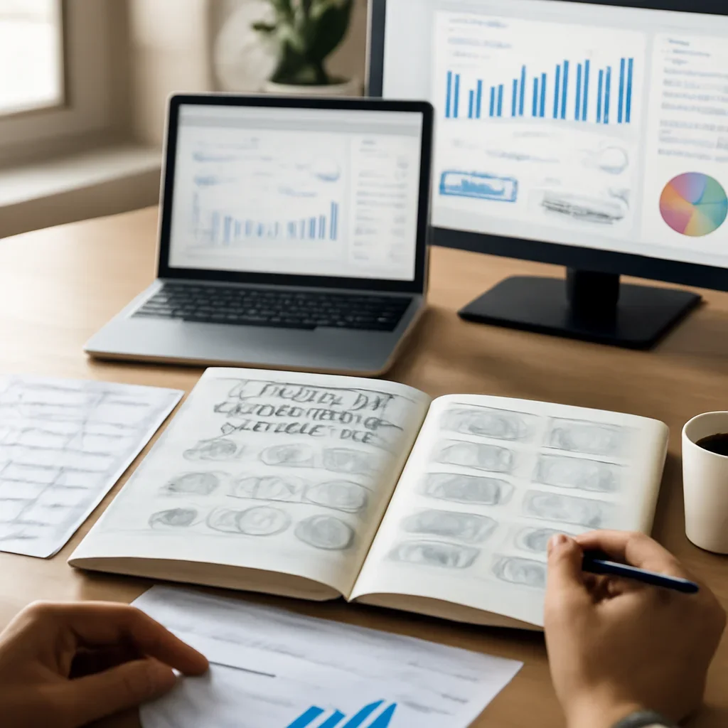 Content Marketing Strategy for B2B Growth planning materials and performance review workspace