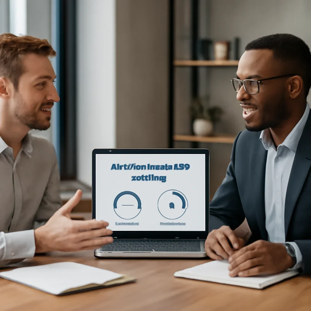 Business owner discussing Ecommerce SEO Strategy for Category and Product Pages growth goals with a consultant