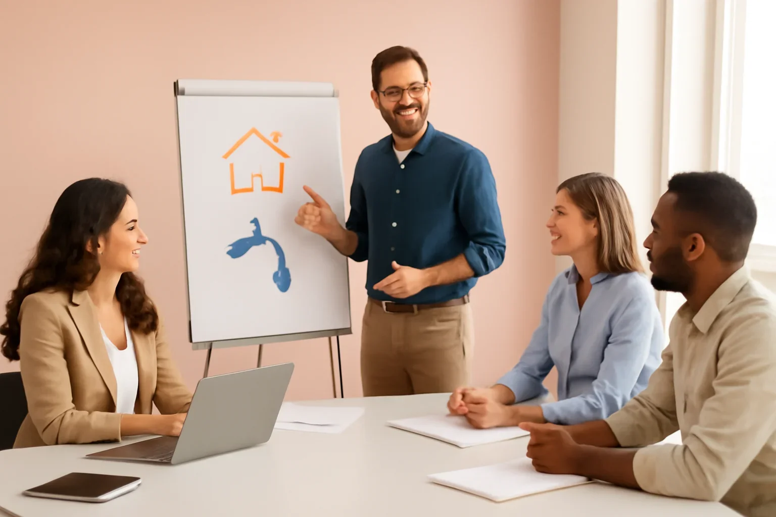 Home Services Marketing Playbook for HVAC, Plumbing, and Roofing strategy meeting with a modern digital marketing team
