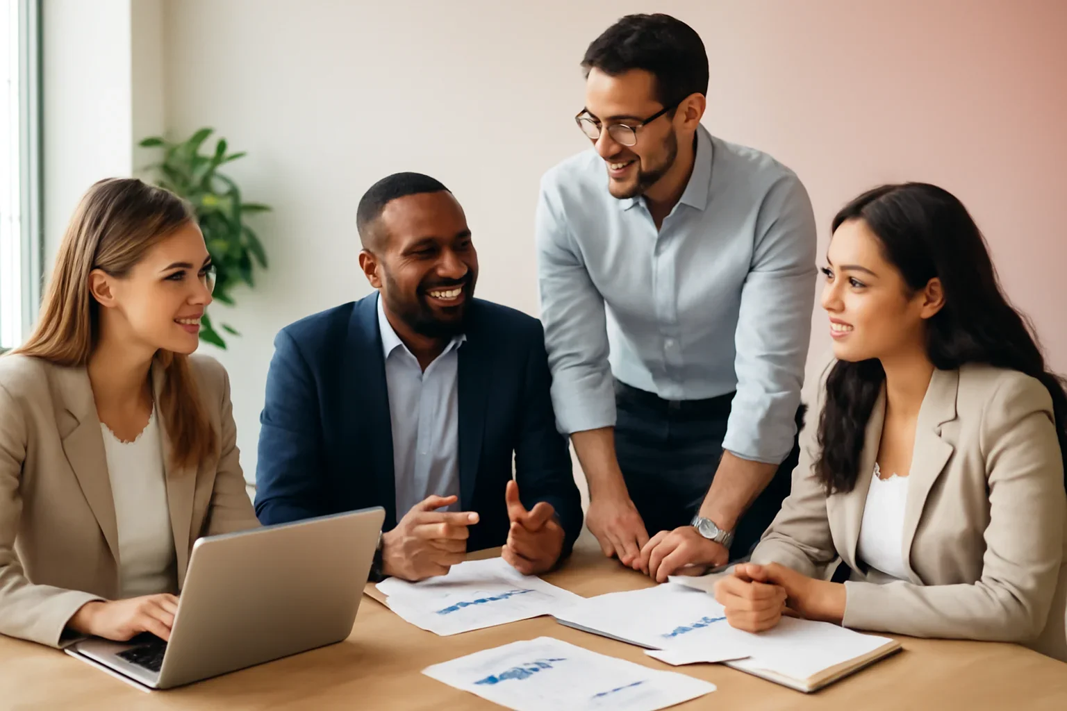 How to Measure SEO ROI Without Guesswork strategy meeting with a modern digital marketing team