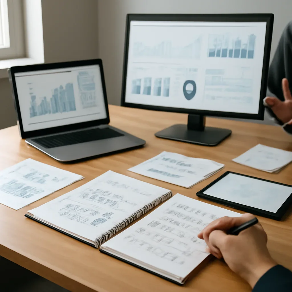 How to Measure SEO ROI Without Guesswork planning materials and performance review workspace