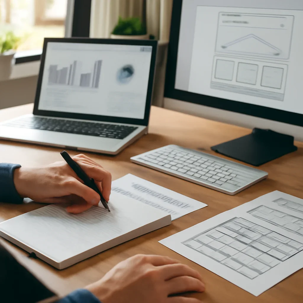 SaaS Web Design Best Practices for Higher Demo Conversion planning materials and performance review workspace