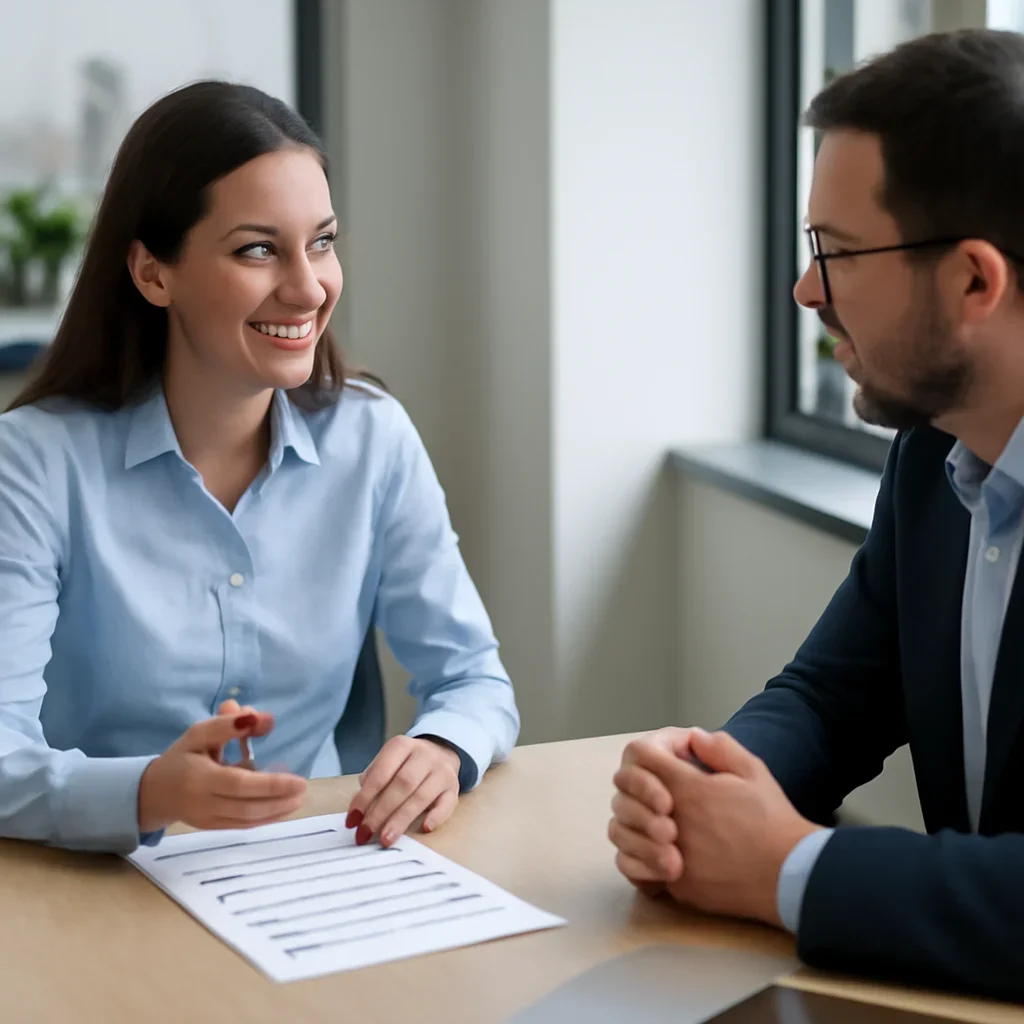 Business owner discussing Technical SEO Audit Checklist for Better Crawlability growth goals with a consultant