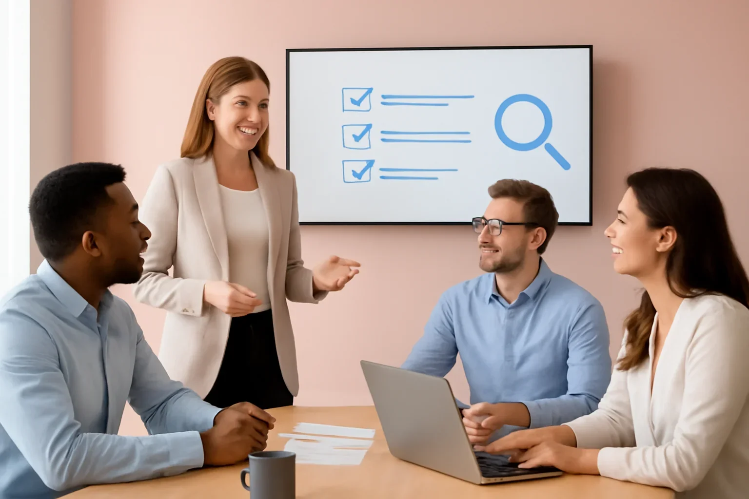 Technical SEO Audit Checklist for Better Crawlability strategy meeting with a modern digital marketing team