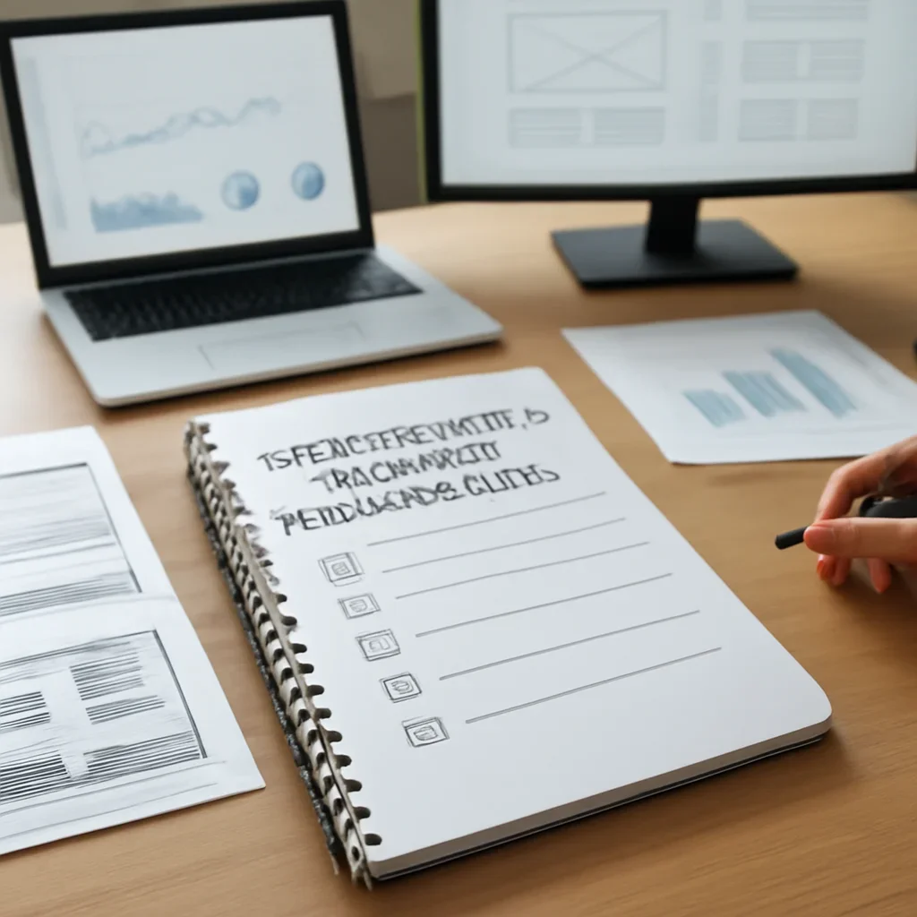 Website Redesign Checklist Before You Launch planning materials and performance review workspace