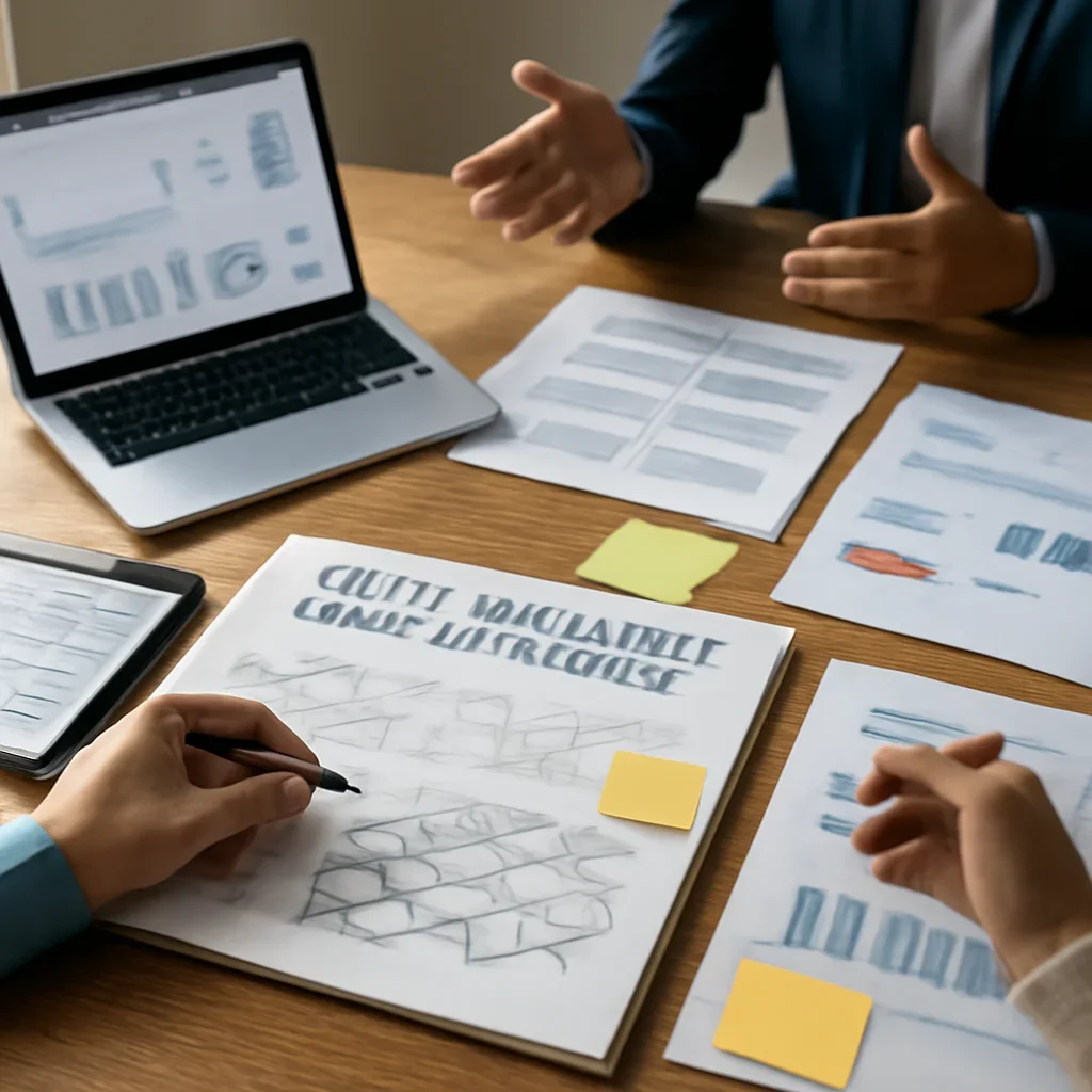 What Is Digital Marketing for Small Businesses? planning materials and performance review workspace