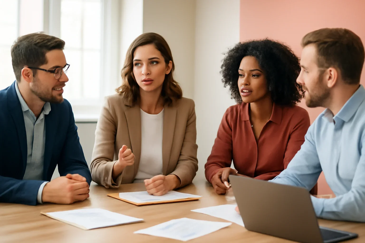 Brand Strategy vs Brand Identity strategy meeting with a modern digital marketing team