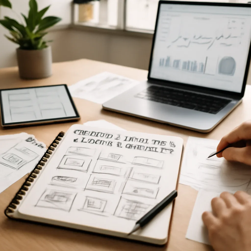 Beauty & Wellness Digital Marketing planning materials and performance review workspace