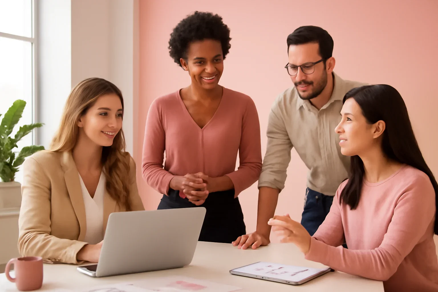 Beauty & Wellness Marketing Solutions strategy meeting with a modern digital marketing team