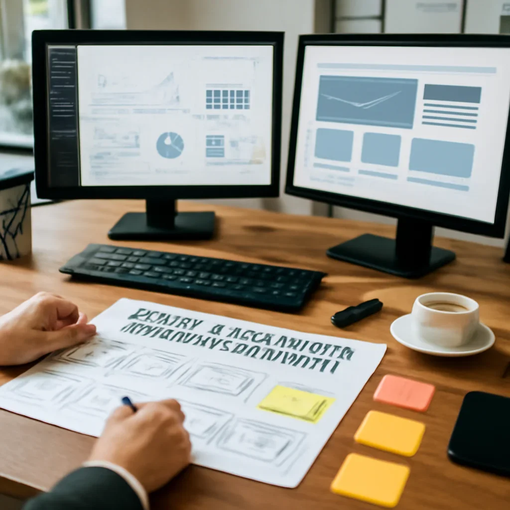 Beauty & Wellness Marketing Solutions planning materials and performance review workspace
