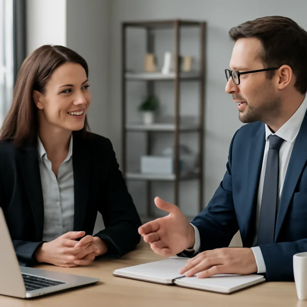 Business owner discussing Dental Practices Branding growth goals with a consultant
