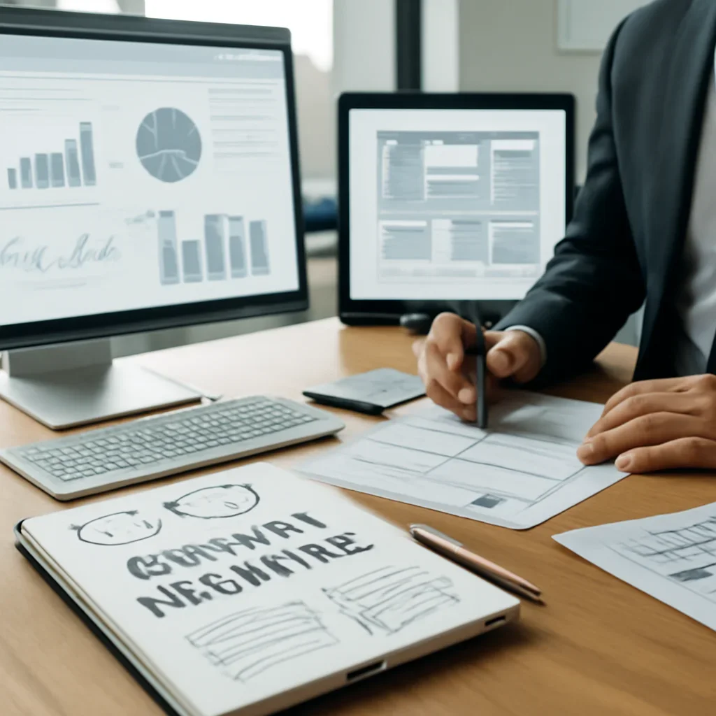 Dental Practices Digital Marketing planning materials and performance review workspace