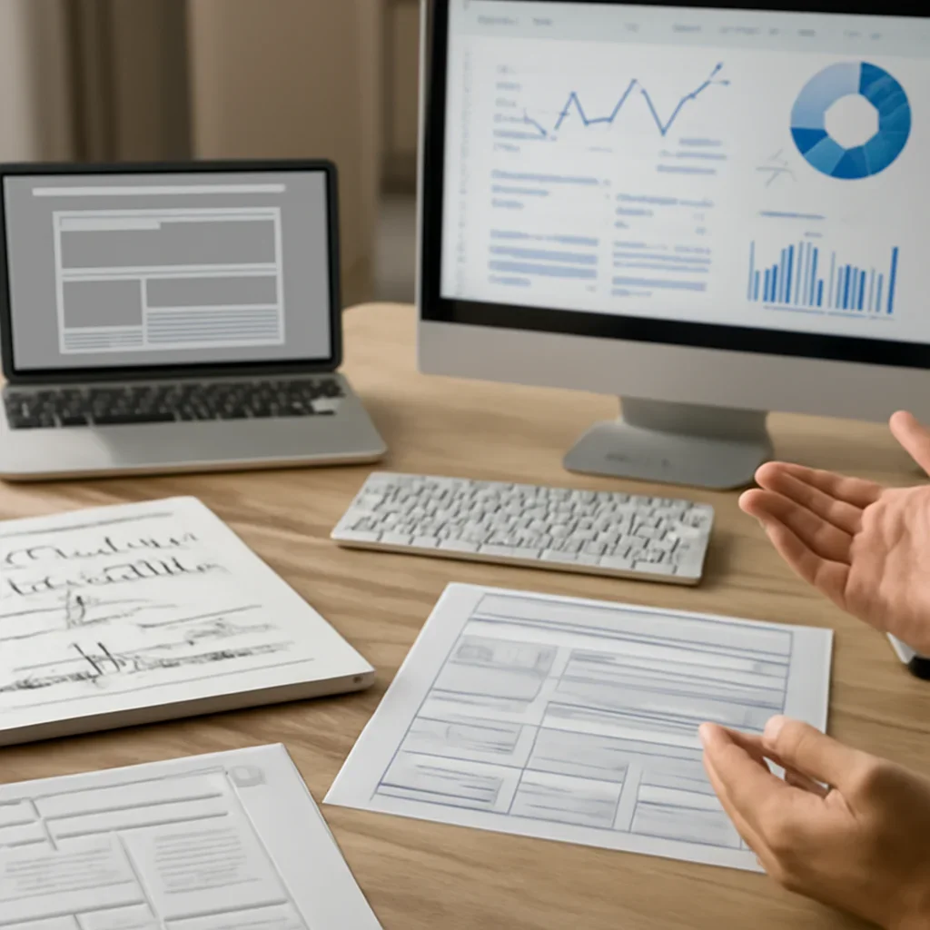 Dental Practices SEO planning materials and performance review workspace