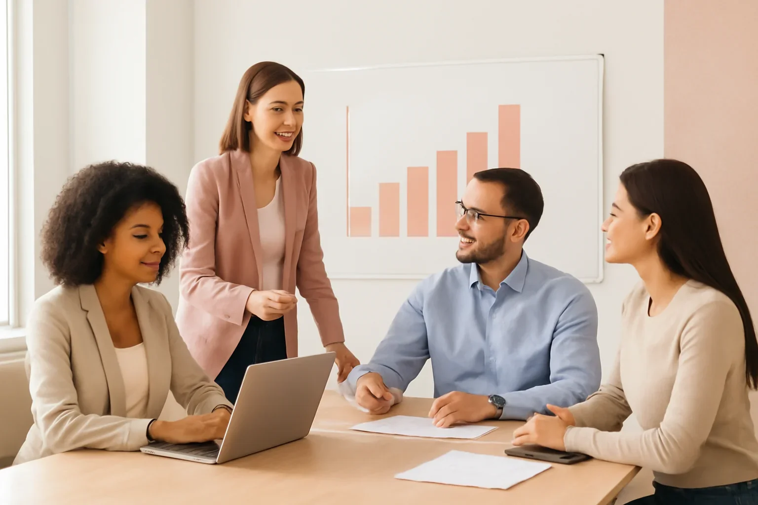 Education Branding strategy meeting with a modern digital marketing team