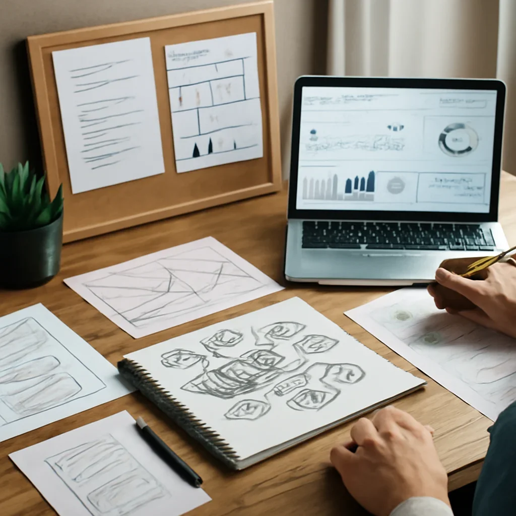 Education SEO planning materials and performance review workspace