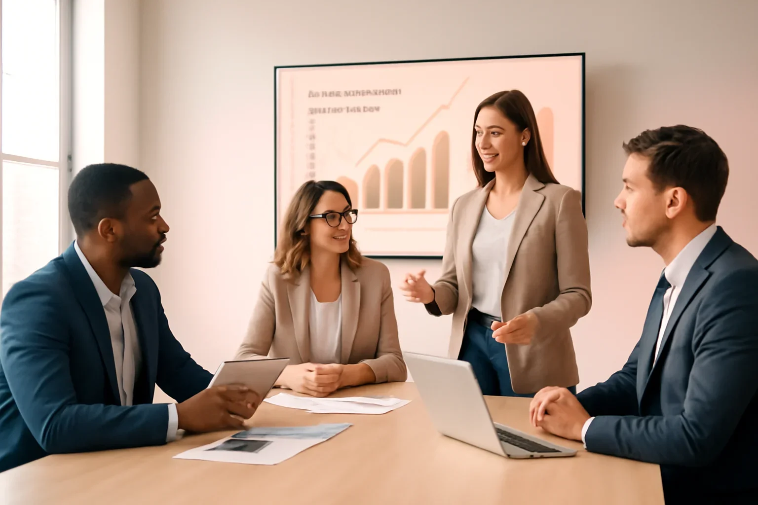 Financial Services Digital Marketing strategy meeting with a modern digital marketing team