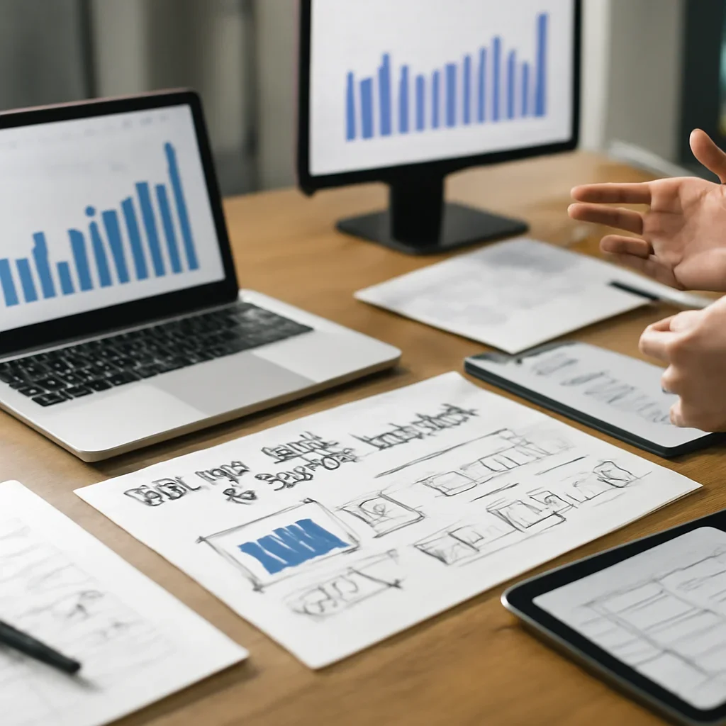 Financial Services Digital Marketing planning materials and performance review workspace