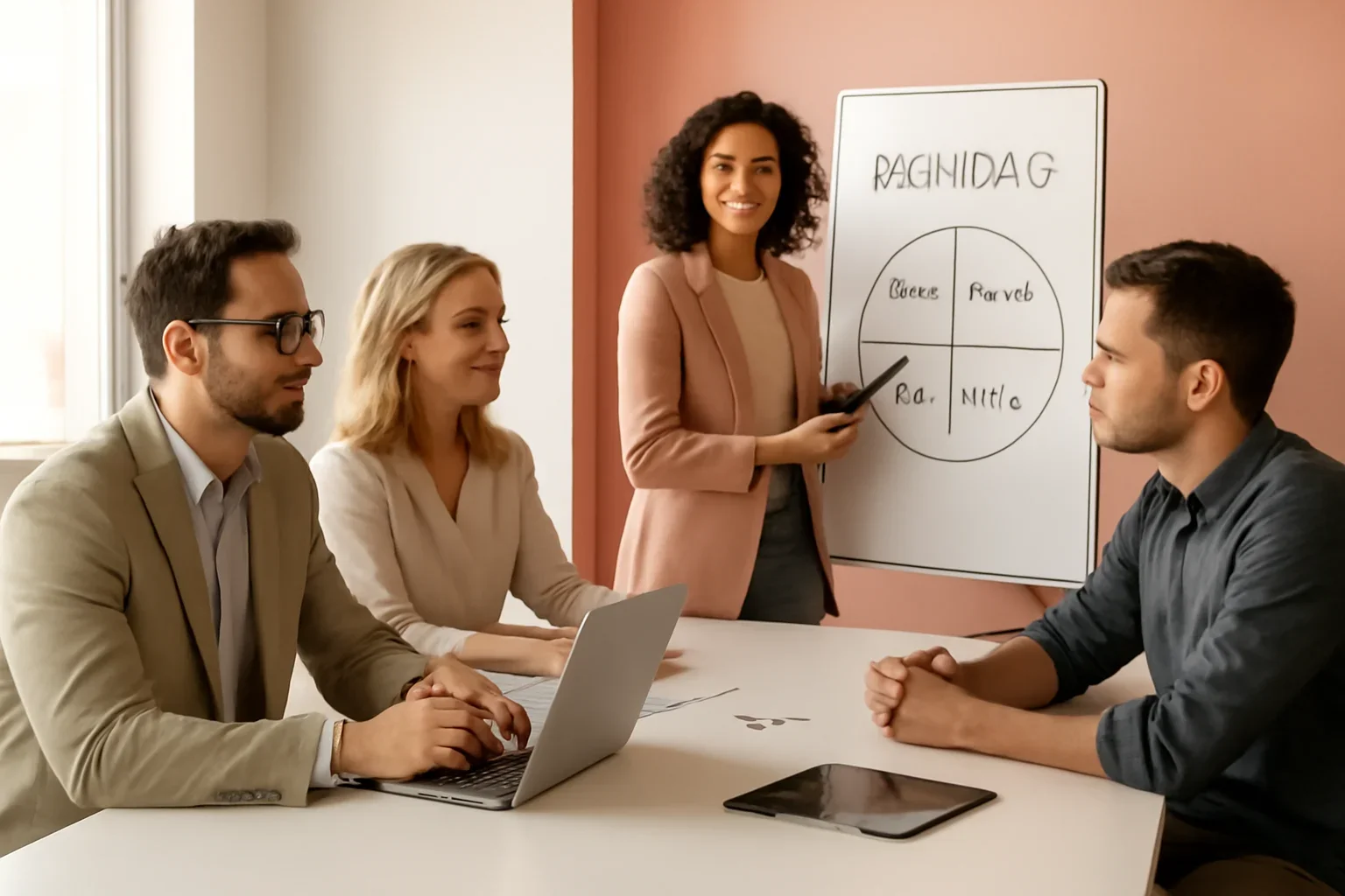 Franchises Branding strategy meeting with a modern digital marketing team