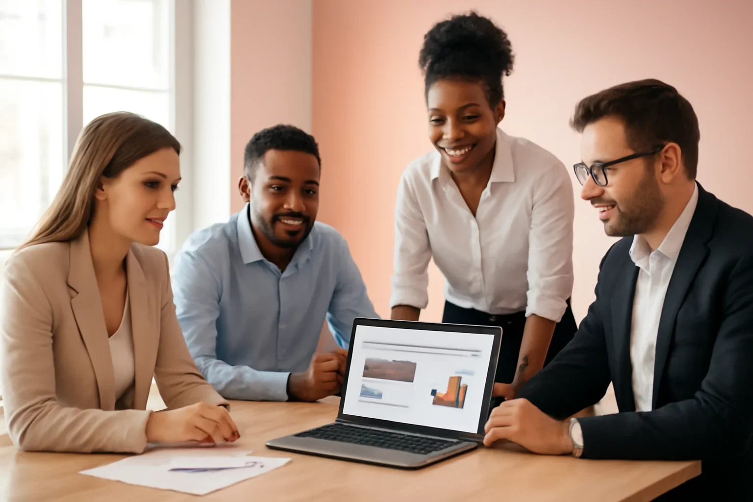 Franchises Web Design strategy meeting with a modern digital marketing team