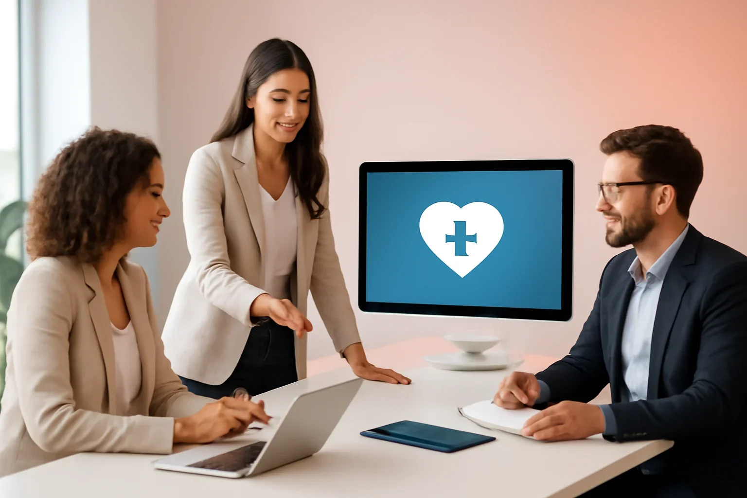 Healthcare Digital Marketing strategy meeting with a modern digital marketing team