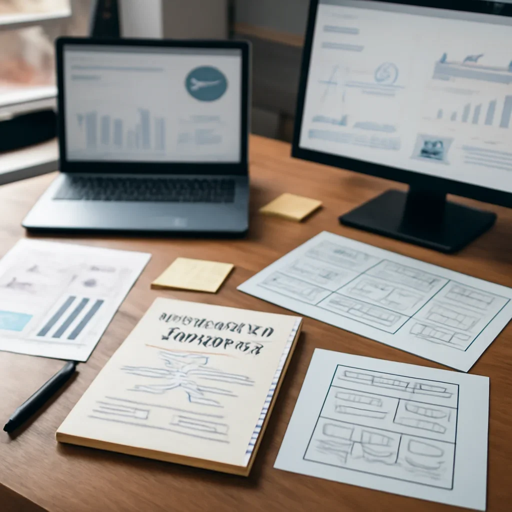 Home Services Marketing Solutions planning materials and performance review workspace