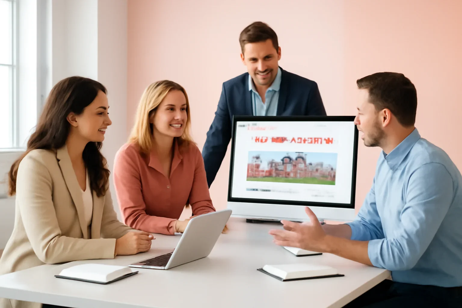 Home Services Web Design strategy meeting with a modern digital marketing team