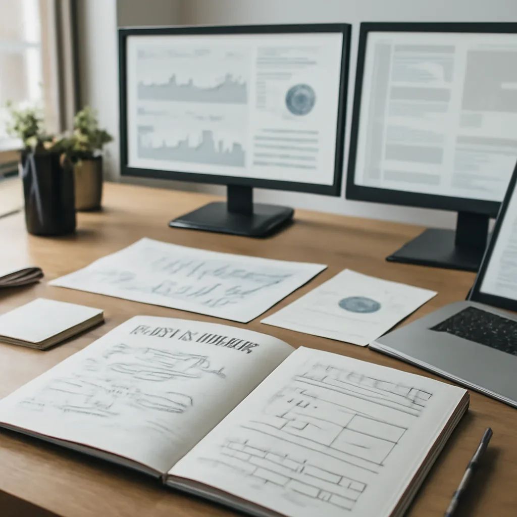 Law Firms SEO planning materials and performance review workspace