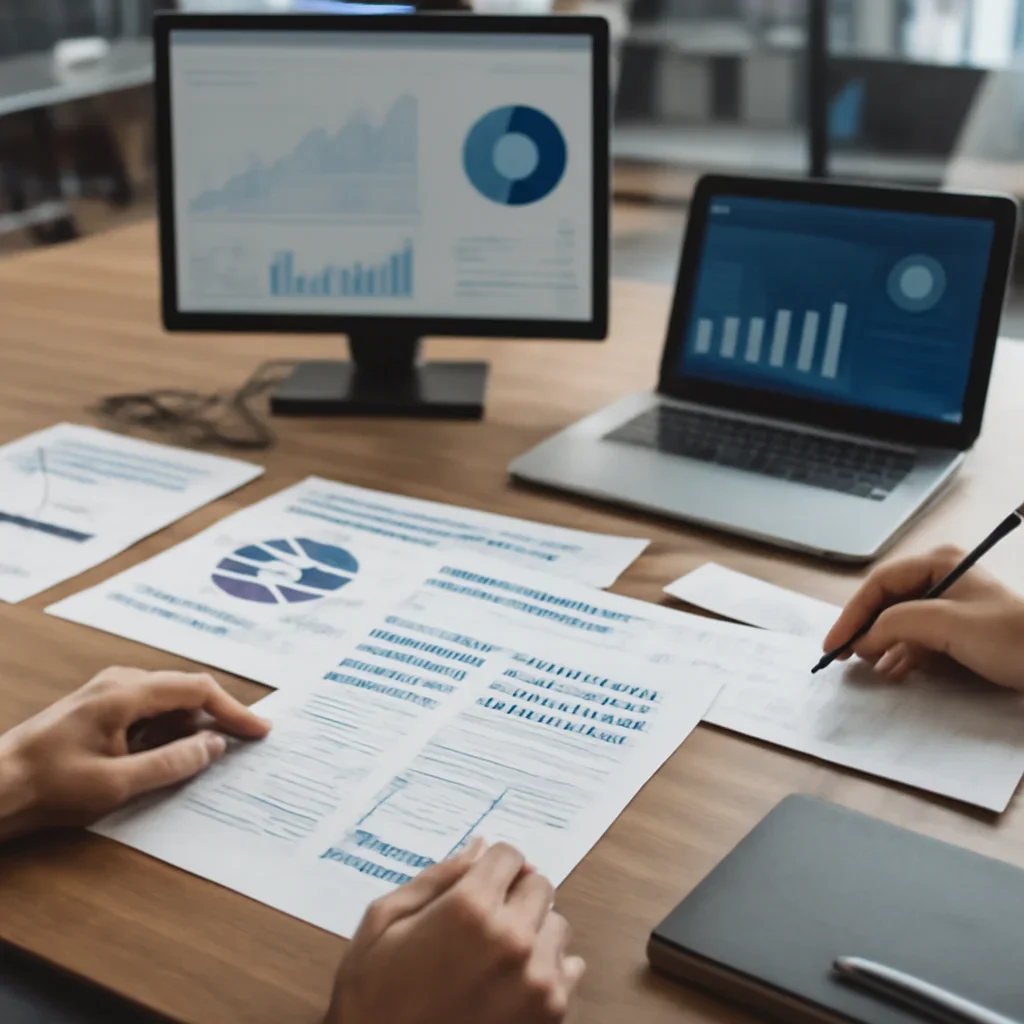 Manufacturing Branding planning materials and performance review workspace