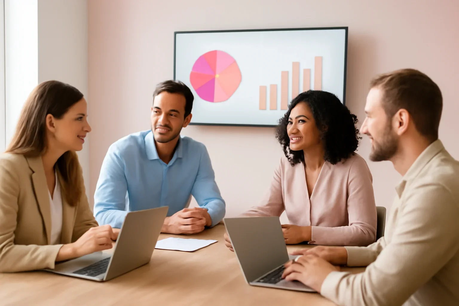 Nonprofits Marketing Solutions strategy meeting with a modern digital marketing team