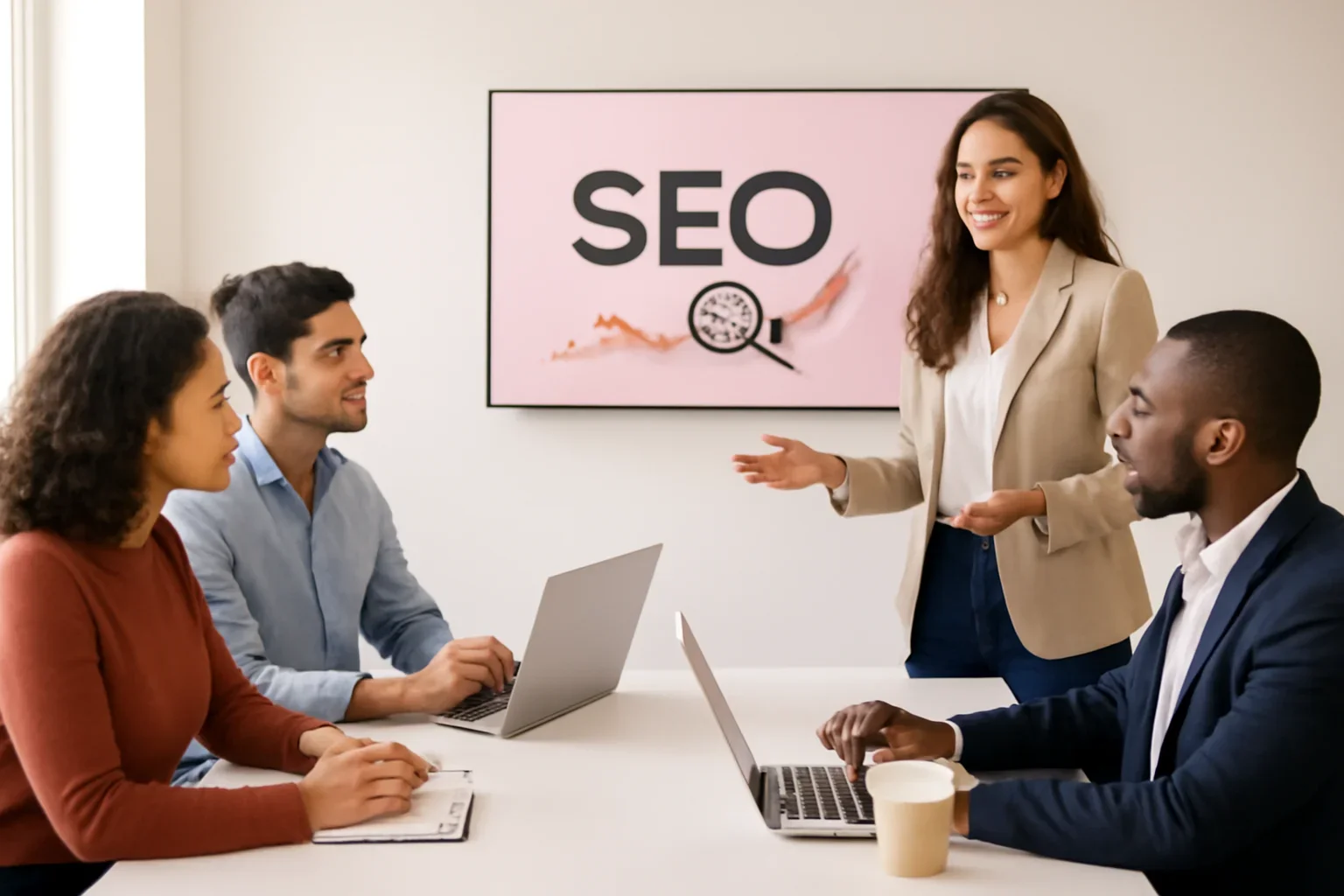Nonprofits SEO strategy meeting with a modern digital marketing team