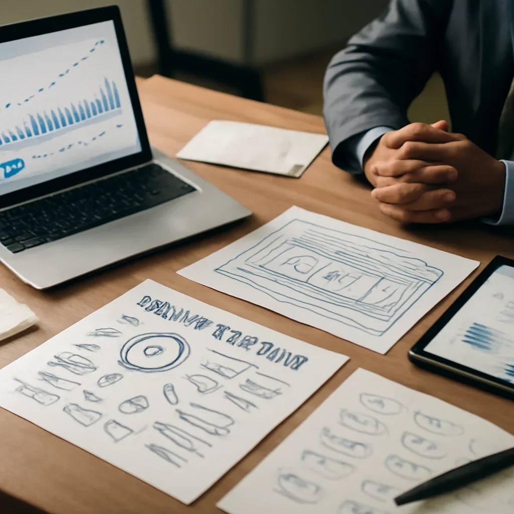 Real Estate SEO planning materials and performance review workspace
