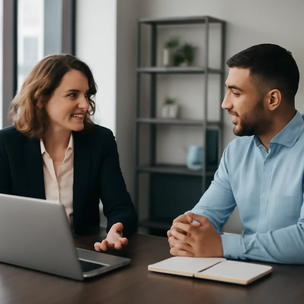 Business owner discussing Restaurants Web Design growth goals with a consultant