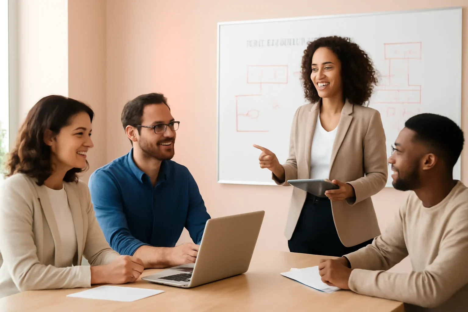 SaaS Web Design strategy meeting with a modern digital marketing team