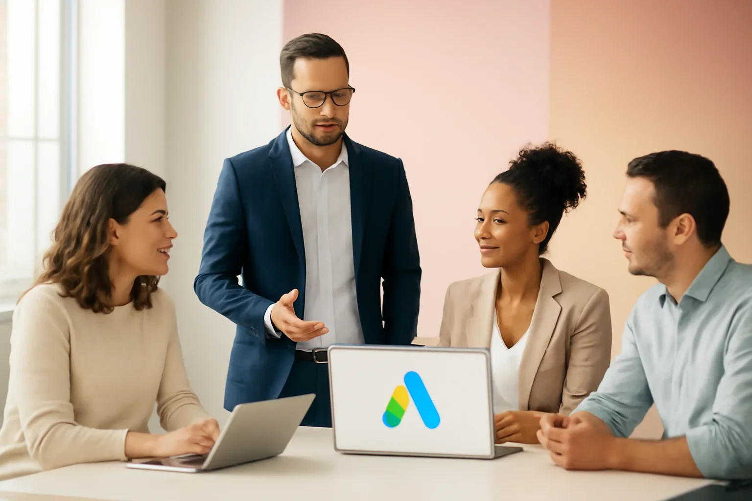 Google Ads Integration strategy meeting with a modern digital marketing team