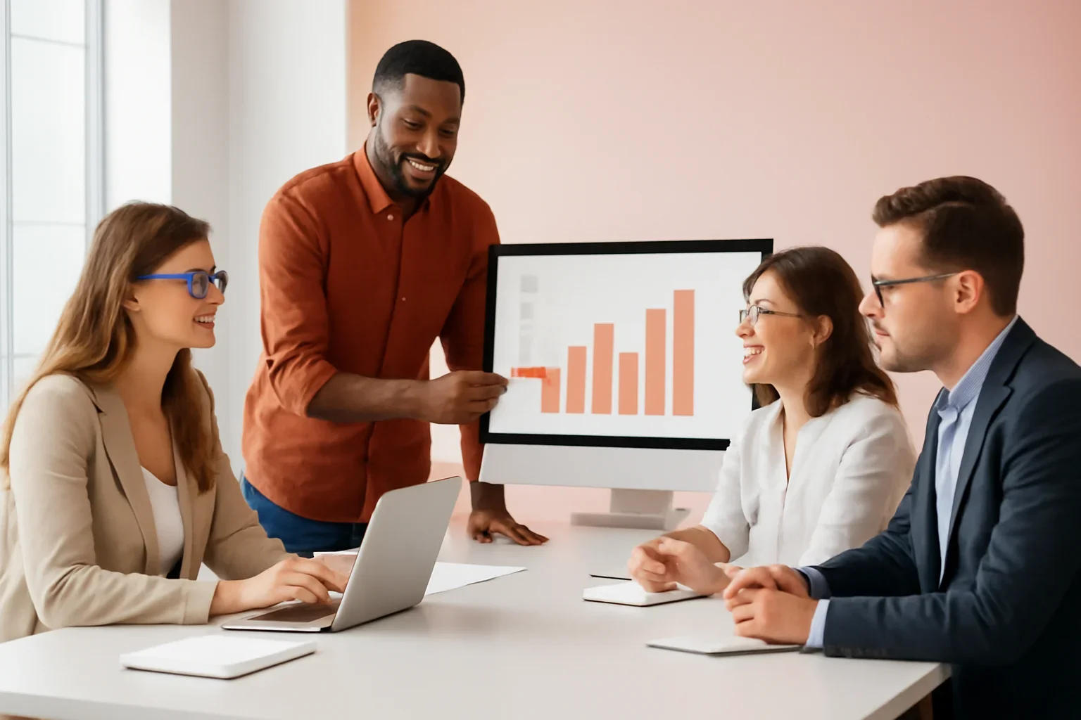 GA4 Integration strategy meeting with a modern digital marketing team