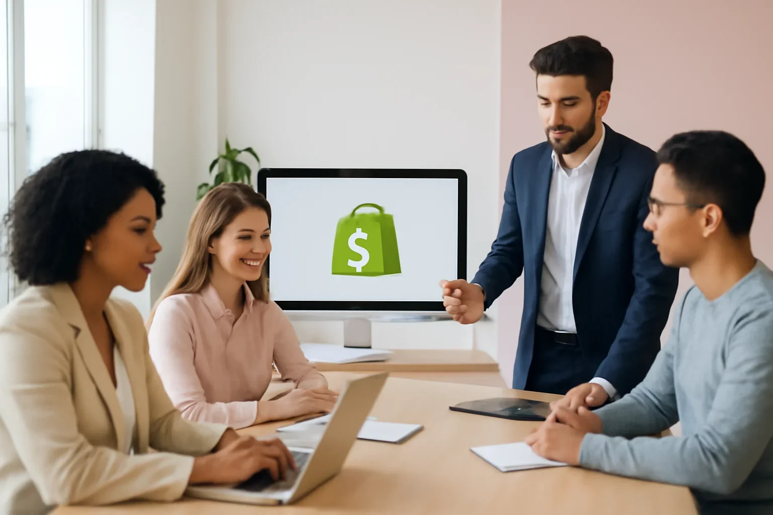 Shopify Integration strategy meeting with a modern digital marketing team