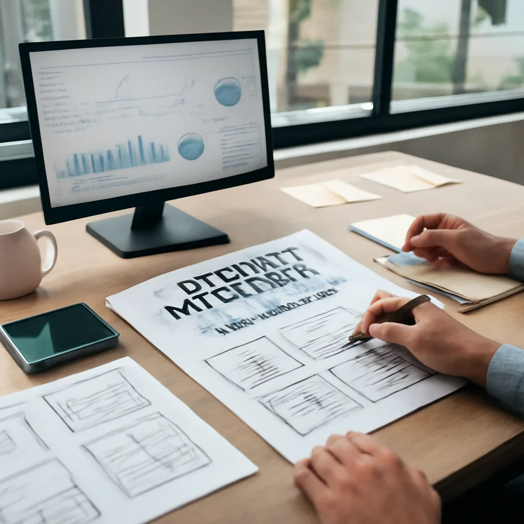 Digital Marketing in Vancouver, BC planning materials and performance review workspace