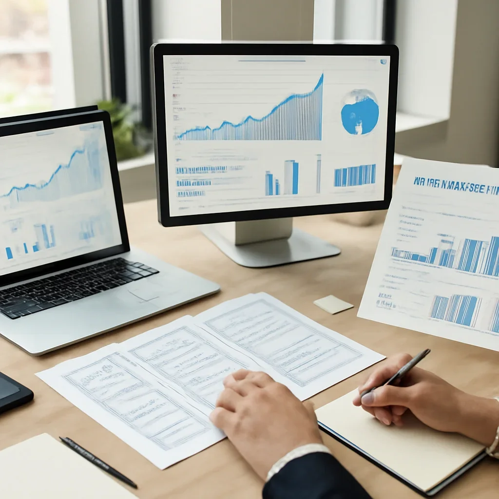 SEO in Vancouver, BC planning materials and performance review workspace