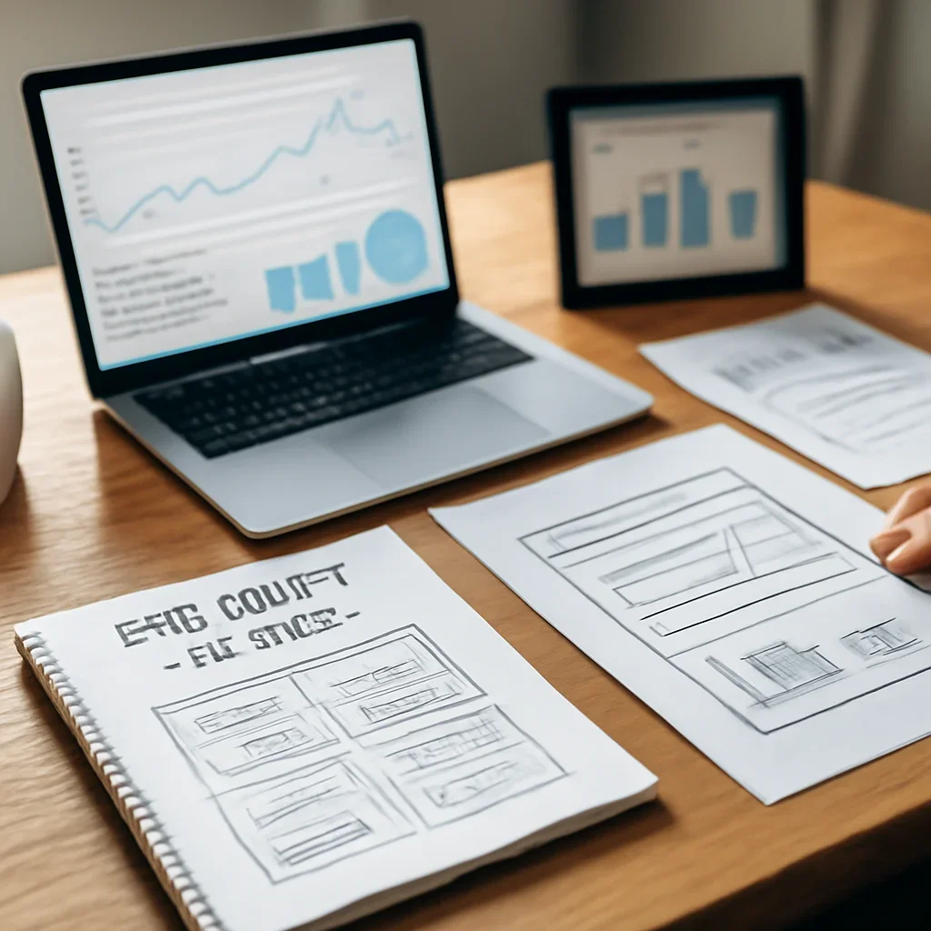 Web Design in Alabama planning materials and performance review workspace