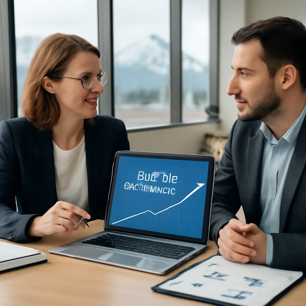 Business owner discussing Digital Marketing in Alaska growth goals with a consultant