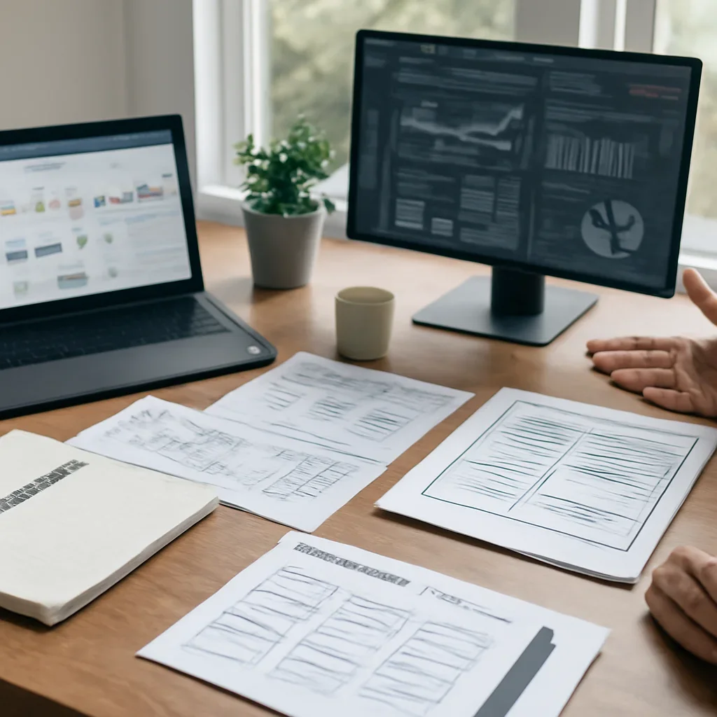 Web Design in Alaska planning materials and performance review workspace