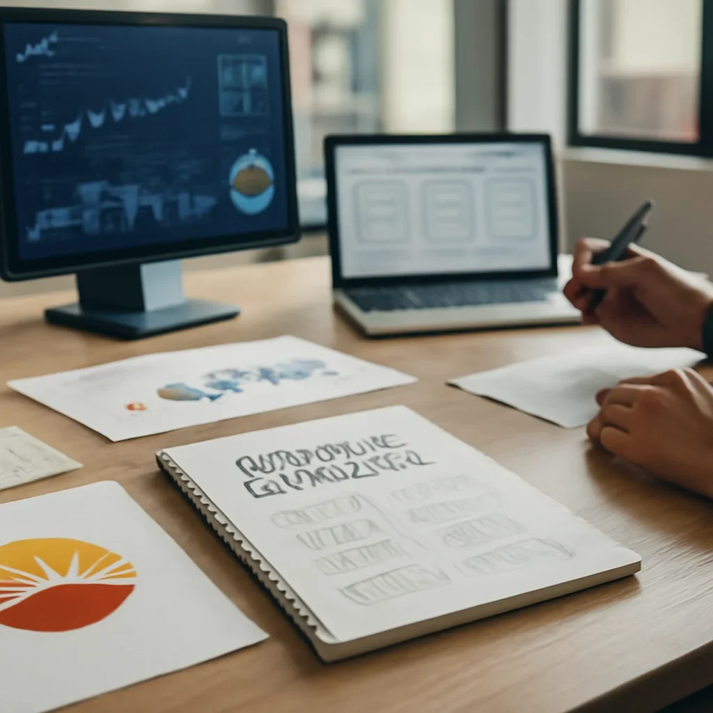 Branding in Arizona planning materials and performance review workspace