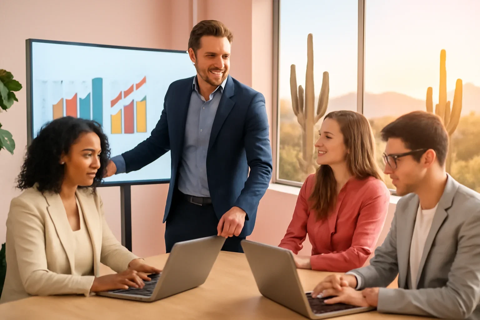 Digital Marketing in Arizona strategy meeting with a modern digital marketing team