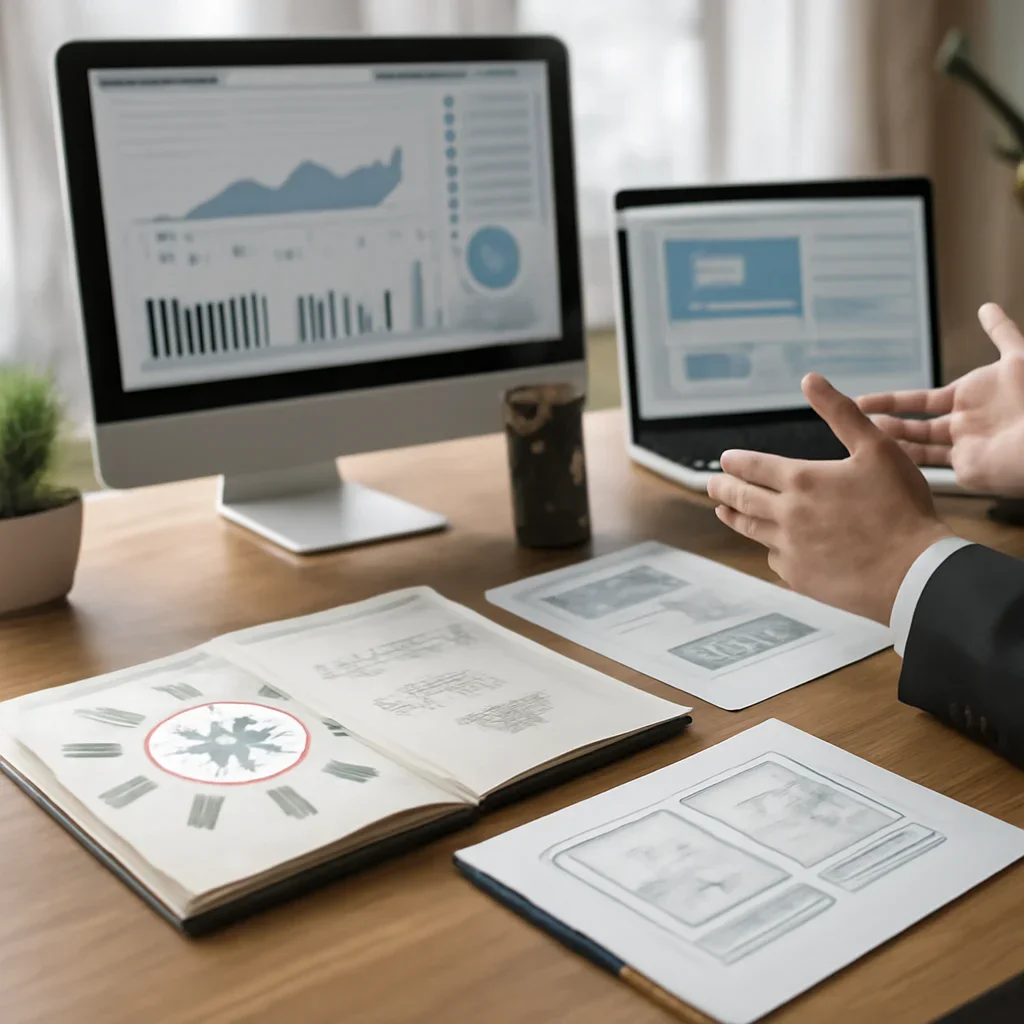 SEO in Arizona planning materials and performance review workspace