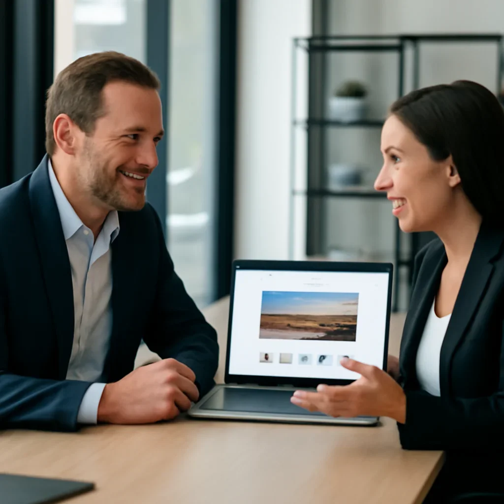 Business owner discussing Web Design in Arizona growth goals with a consultant
