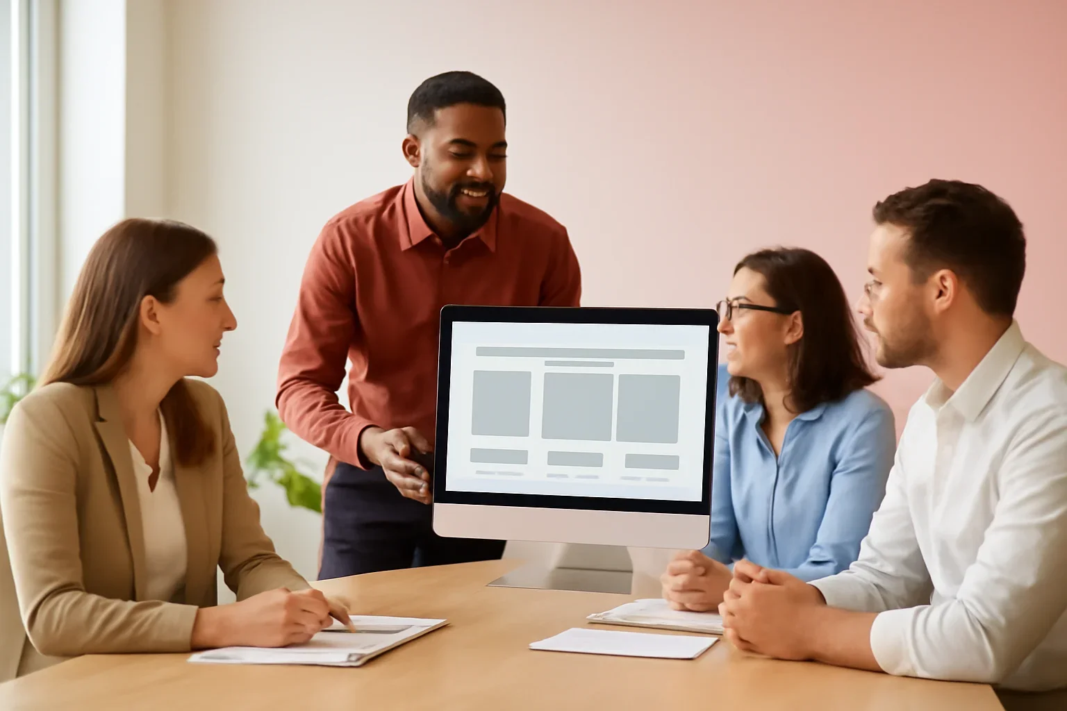 Web Design in Arkansas strategy meeting with a modern digital marketing team